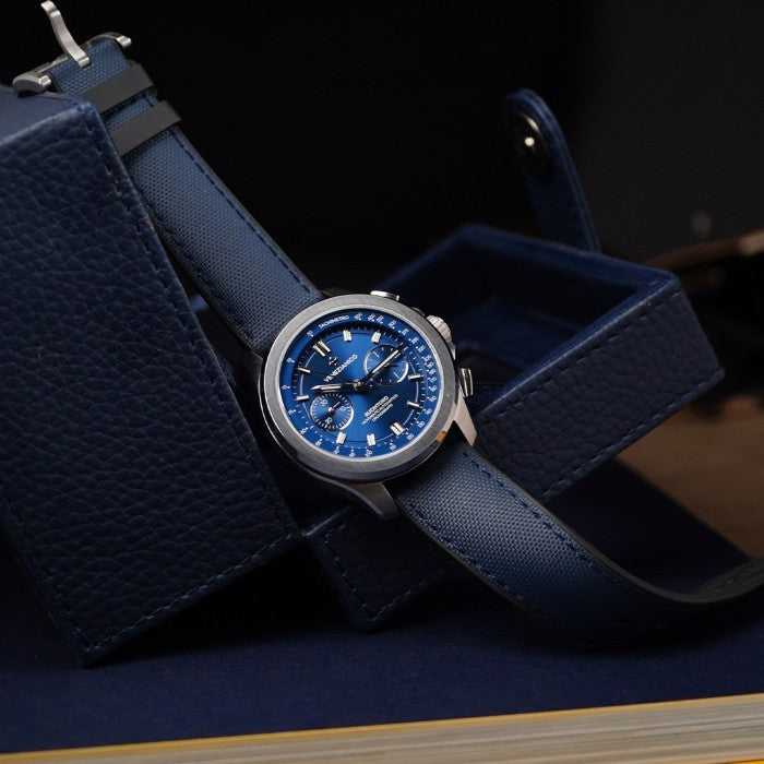 Artem Hydroflex Hybrid FKM Rubber Navy Blue - Navy Blue Stitching - Horology Story Youtube Store