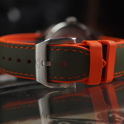 Artem Hydroflex Hybrid FKM Rubber Green/Orange - Orange Stiching