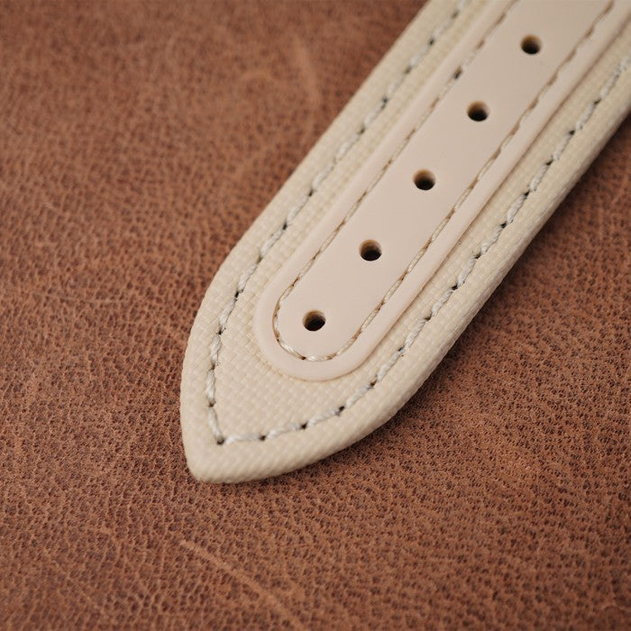 Artem Loop-Less Beige - White Stitching