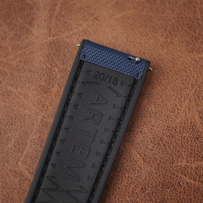 Artem Hydroflex Hybrid FKM Rubber Navy Blue - Navy Blue Stitching - Horology Story Youtube Store