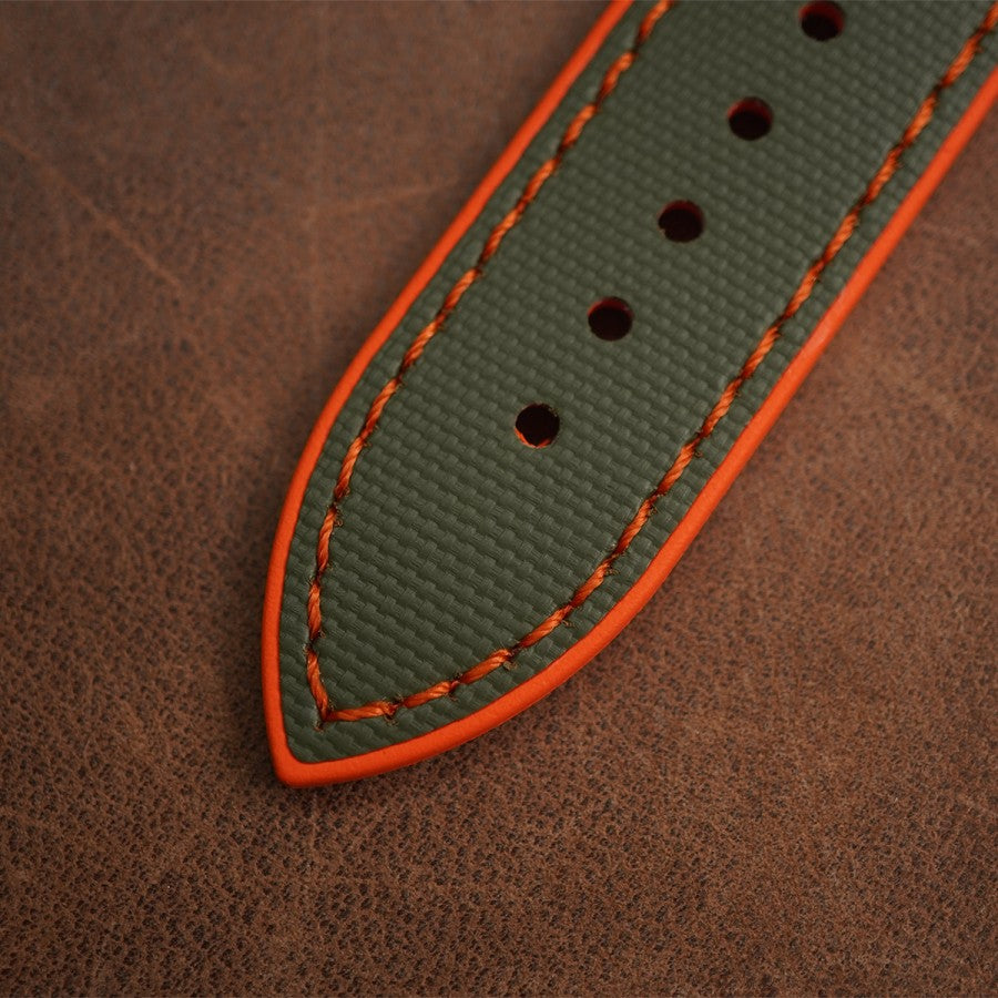 Artem Hydroflex Hybrid FKM Rubber Green/Orange - Orange Stiching