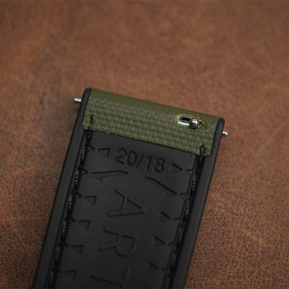 Artem Hydroflex Hybrid FKM Rubber Khaki Green - Green Stitching