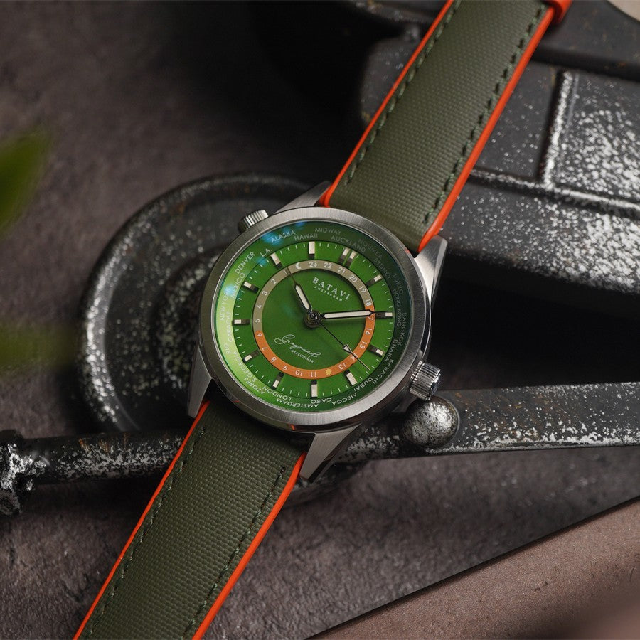 Artem Hydroflex Hybrid FKM Rubber Green/Orange - Green Stiching