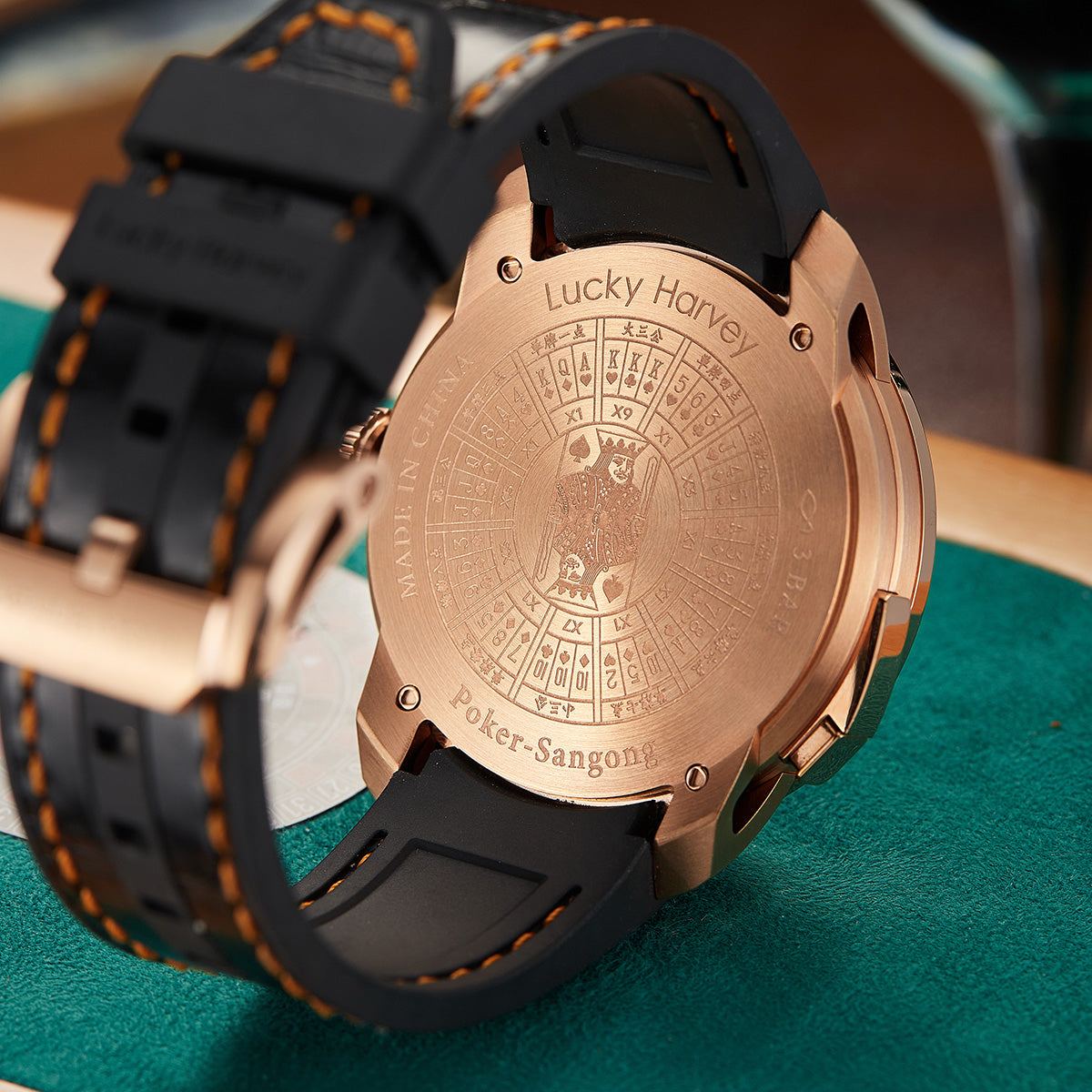 LUCKY HARVEY Player Series Poker Sangong Rosegold