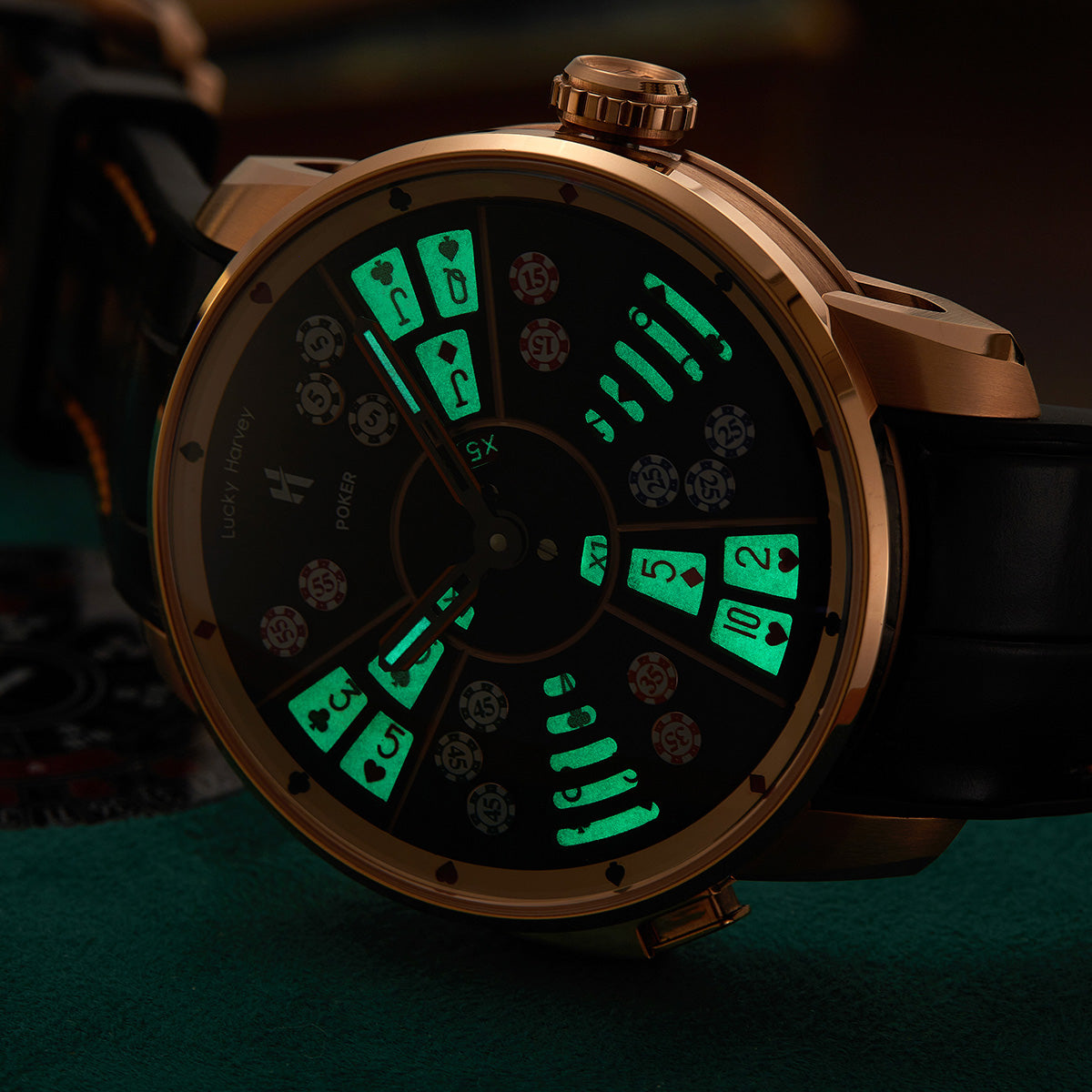 LUCKY HARVEY Player Series Poker Sangong Rosegold