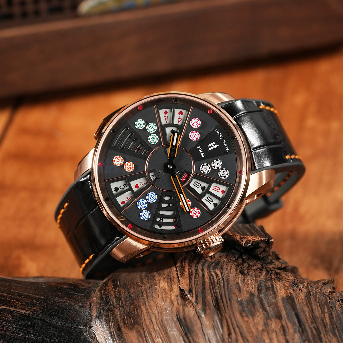 LUCKY HARVEY Player Series Poker Sangong Rosegold