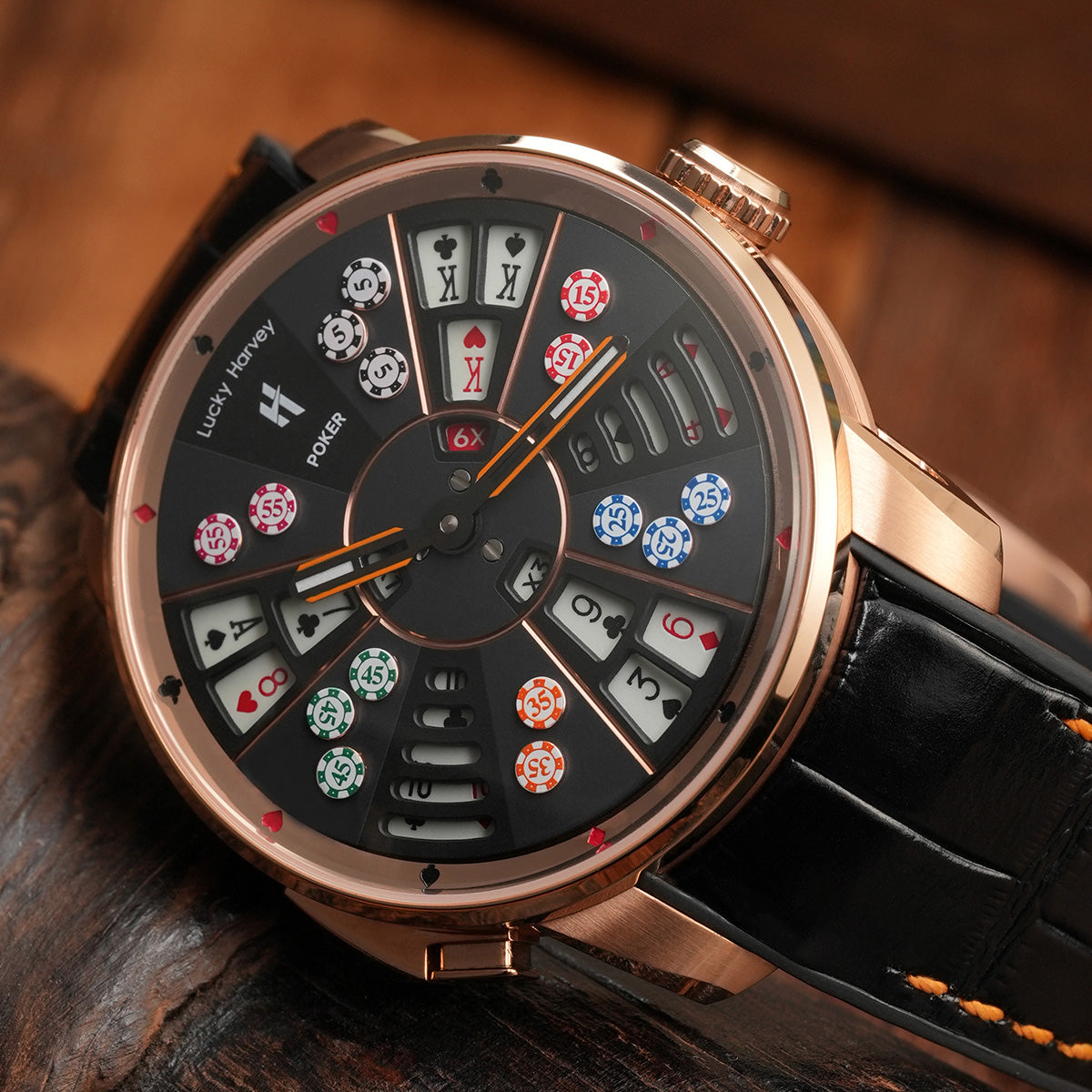 LUCKY HARVEY Player Series Poker Sangong Rosegold