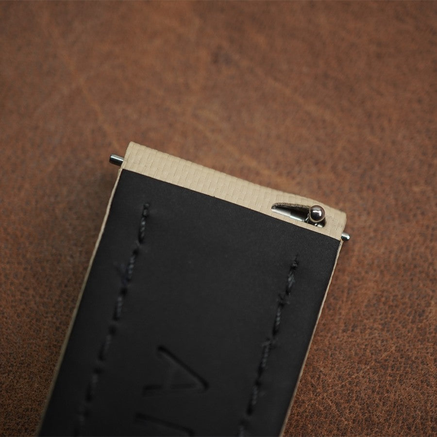 Artem Sailcloth Classic  Beige - White Stitching