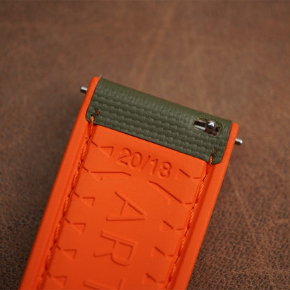 Artem Hydroflex Hybrid FKM Rubber Green/Orange - Orange Stiching