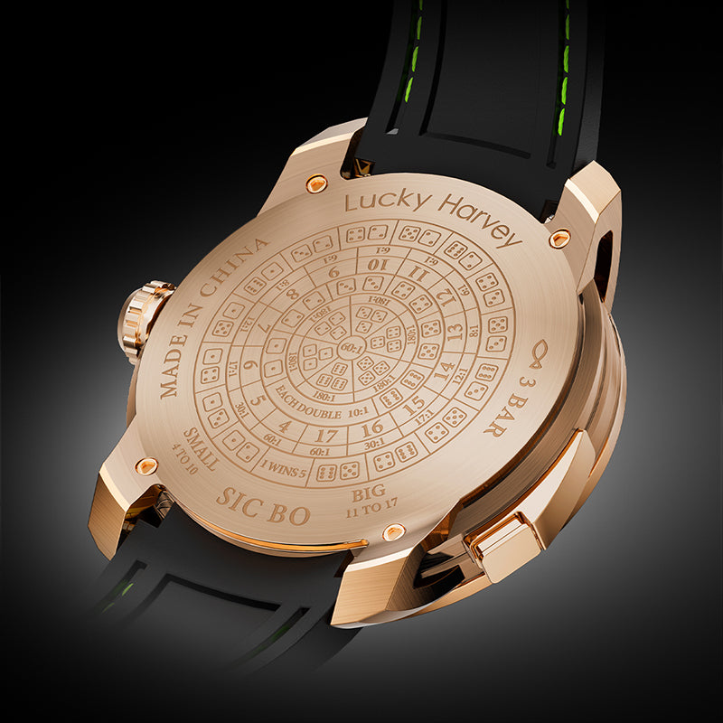 LUCKY HARVEY Player Series Sic Bo Red Automatic Rosegold