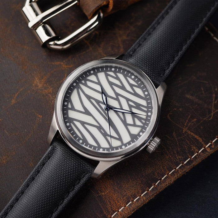 Artem Loop-Less Black - Black Stitching - Horology Story Youtube Store