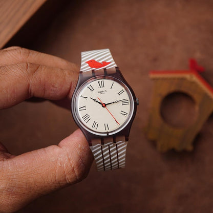 Swatch Uhrly GC116 34mm Beige - Horology Story Youtube Store