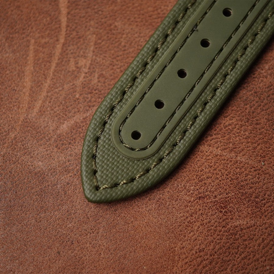 Artem Loop-Less Green - Green Stitching