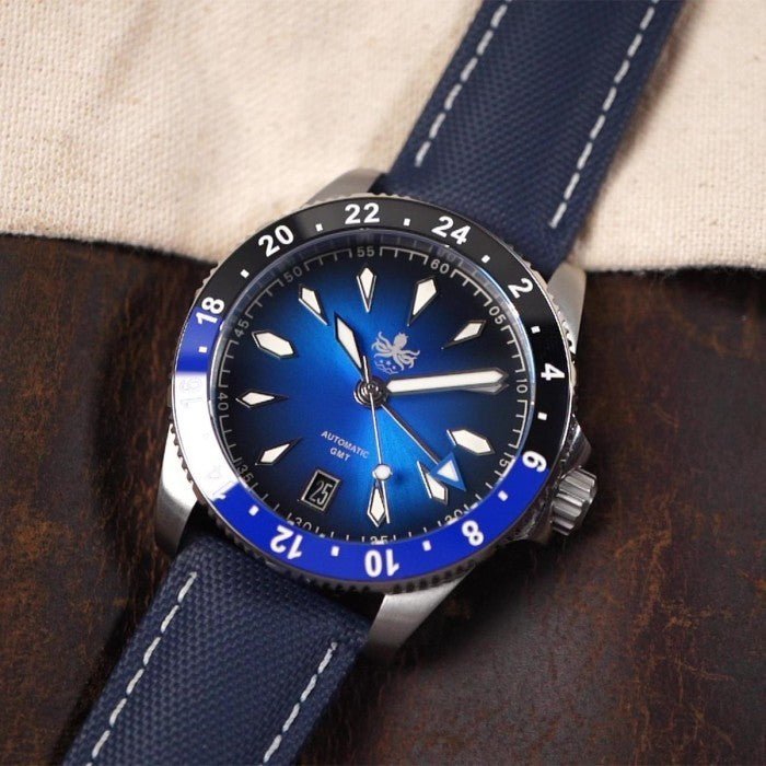 Artem Loop-Less Navy Blue - White Stitching