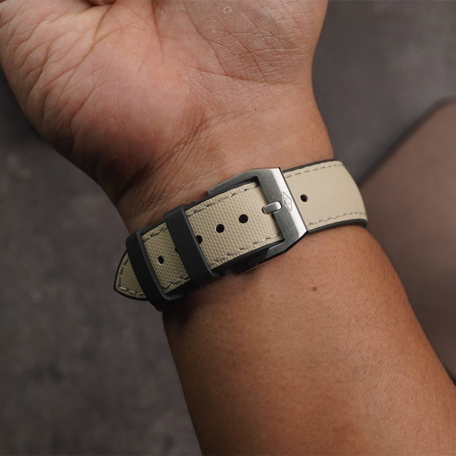 Artem Hydroflex Hybrid FKM Rubber Sand Beige - white Stitching