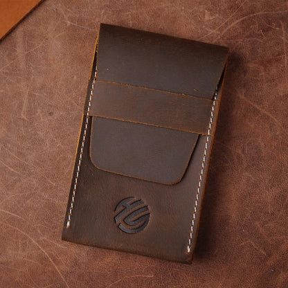 HS Premium Genuine Crazy Horse Leather Watch Pouch