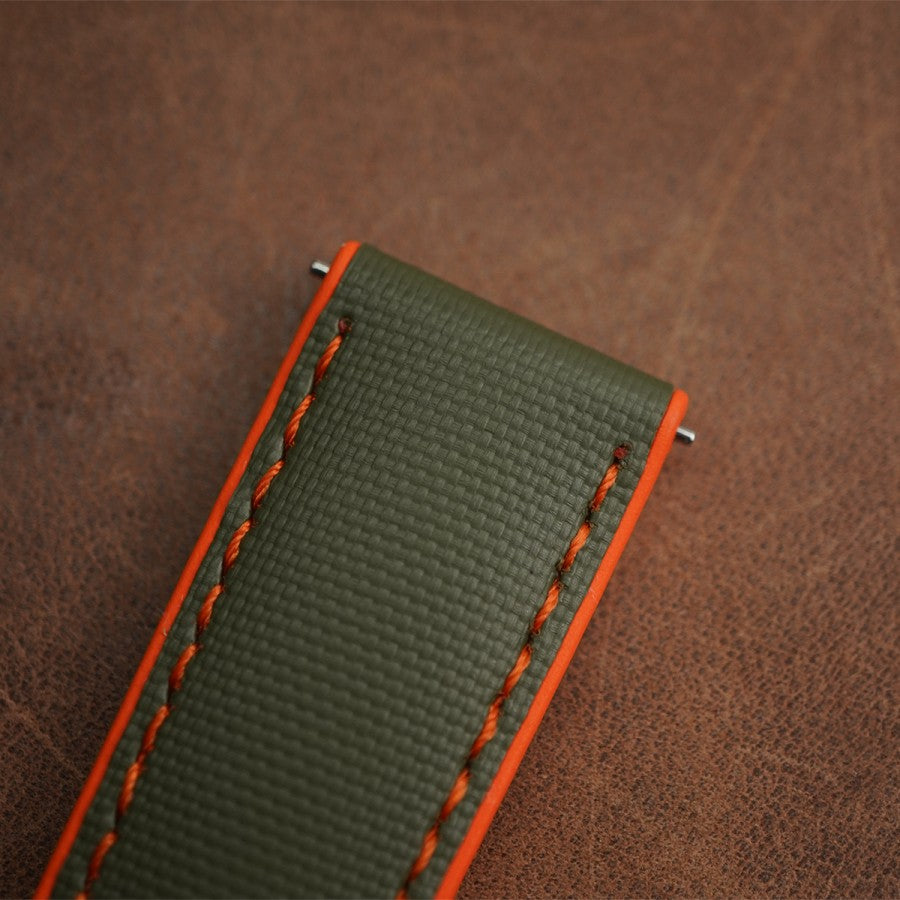 Artem Hydroflex Hybrid FKM Rubber Green/Orange - Orange Stiching