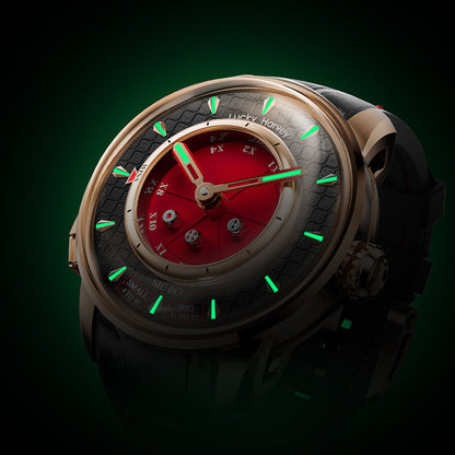 LUCKY HARVEY Player Series Sic Bo Red Automatic Rosegold