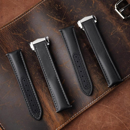 Artem Loop-Less Black - Black Stitching - Horology Story Youtube Store