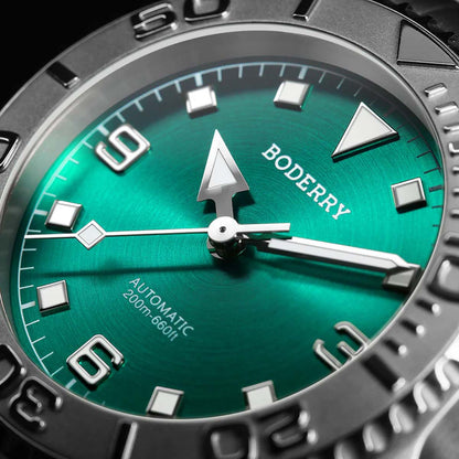 Boderry Admiral Titanium 3 Hand Steel Bezel