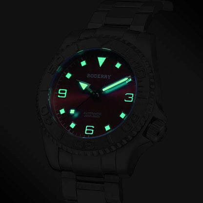 Boderry Admiral Titanium 3 Hand Steel Bezel