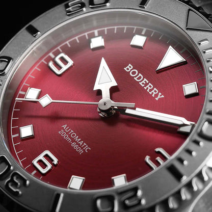 Boderry Admiral Titanium 3 Hand Steel Bezel