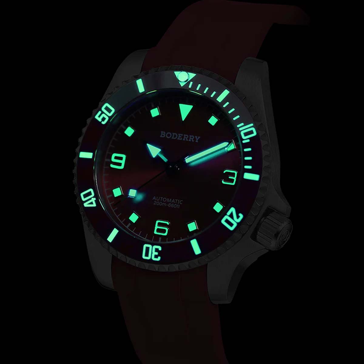 Boderry Admiral Titanium 3 Hand Ceramic Bezel