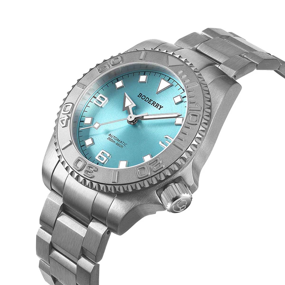 Boderry Admiral Titanium 3 Hand Steel Bezel