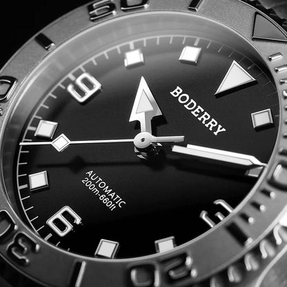 Boderry Admiral Titanium 3 Hand Steel Bezel