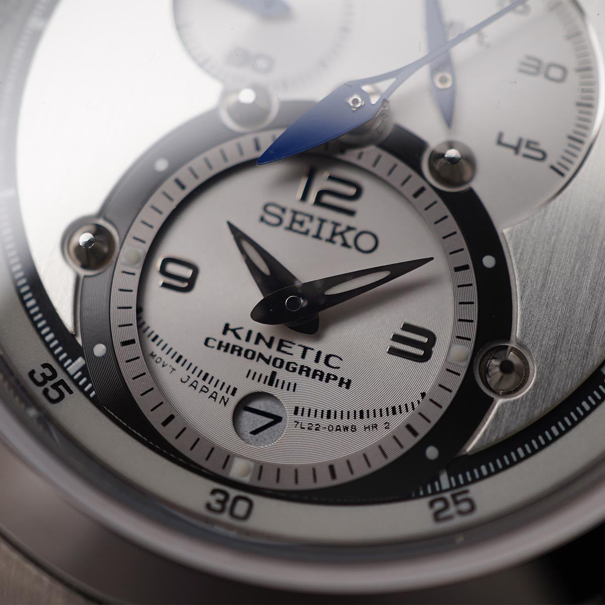 Seiko Arctura SNL045P1 42mm Kinetic Chronograph White Dial - Horology Story Youtube Store