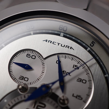 Seiko Arctura SNL045P1 42mm Kinetic Chronograph White Dial - Horology Story Youtube Store