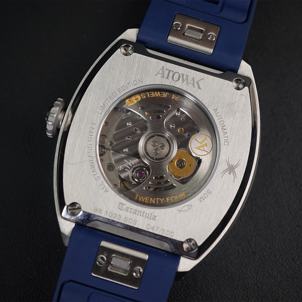 Atowak Tarantula Sapphire Blue Stainless Steel - Horology Story Youtube Store