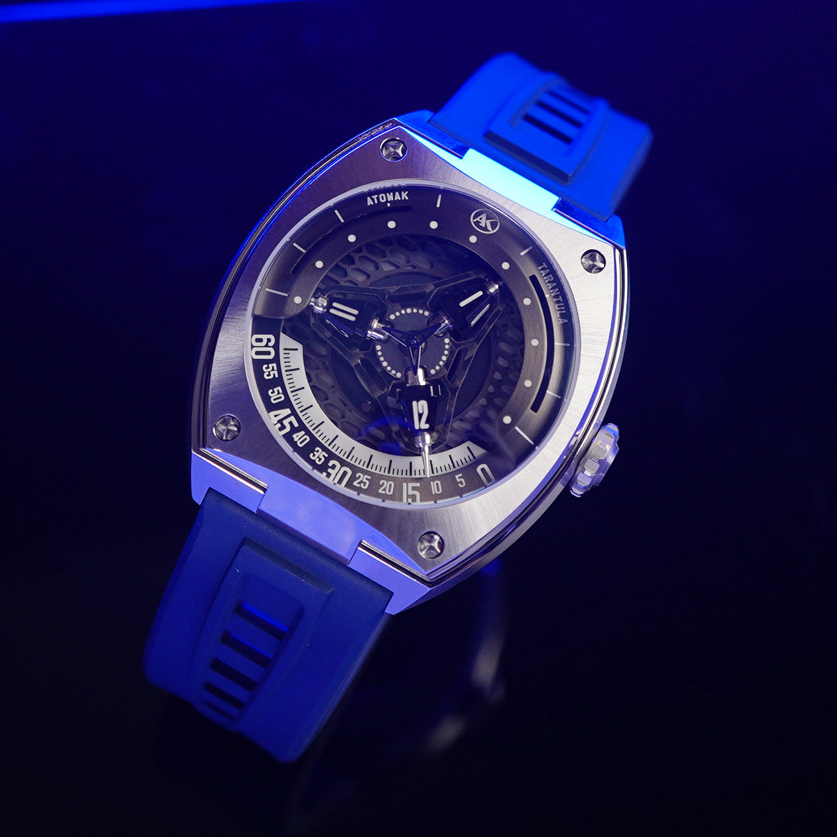 Atowak Tarantula Sapphire Blue Stainless Steel - Horology Story Youtube Store