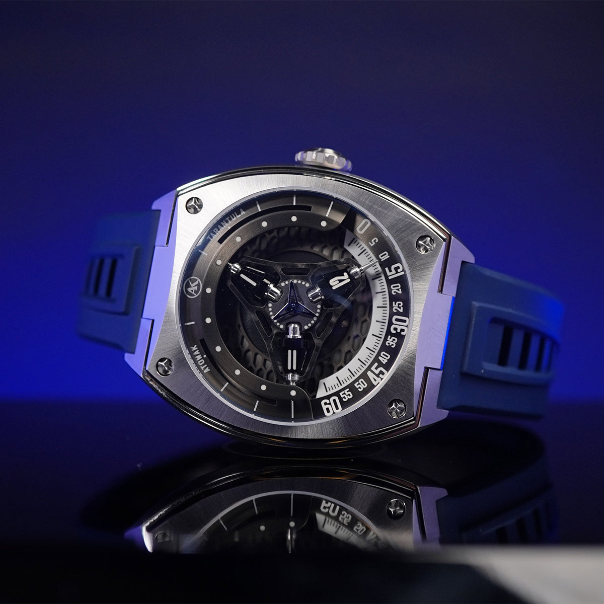 Atowak Tarantula Sapphire Blue Stainless Steel - Horology Story Youtube Store