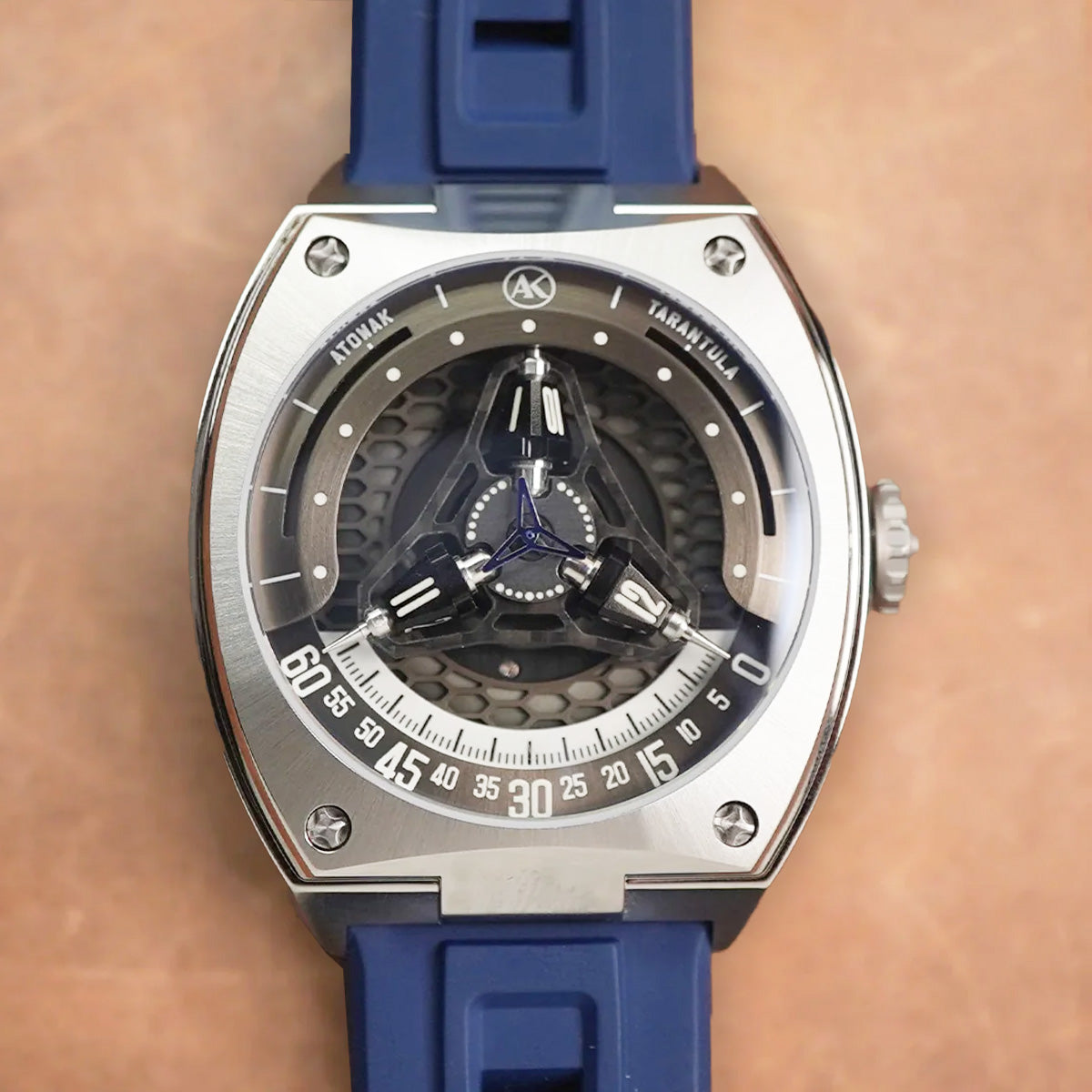 Atowak Tarantula Sapphire Blue Stainless Steel - Horology Story Youtube Store