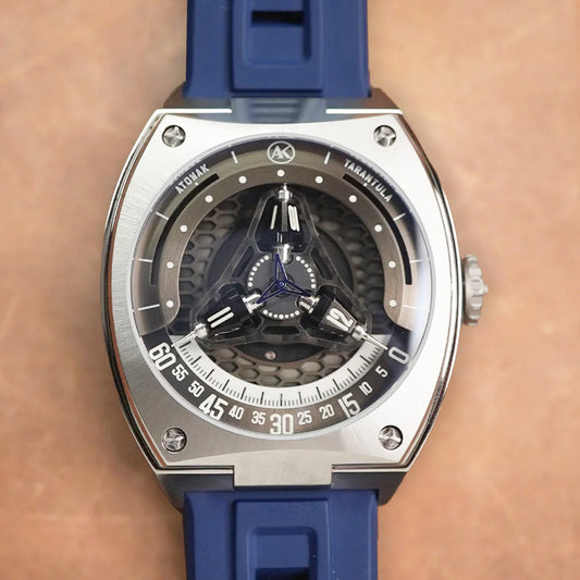 Atowak Tarantula Sapphire Blue Stainless Steel - Horology Story Youtube Store