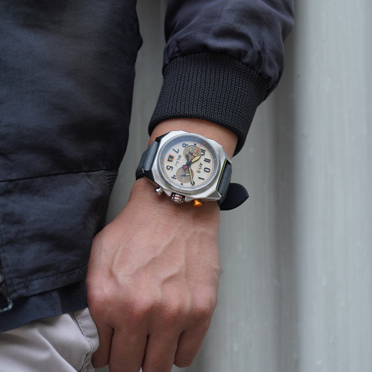 AVI-8 BELL X-1 Machbuster Chronograph Camel Brown