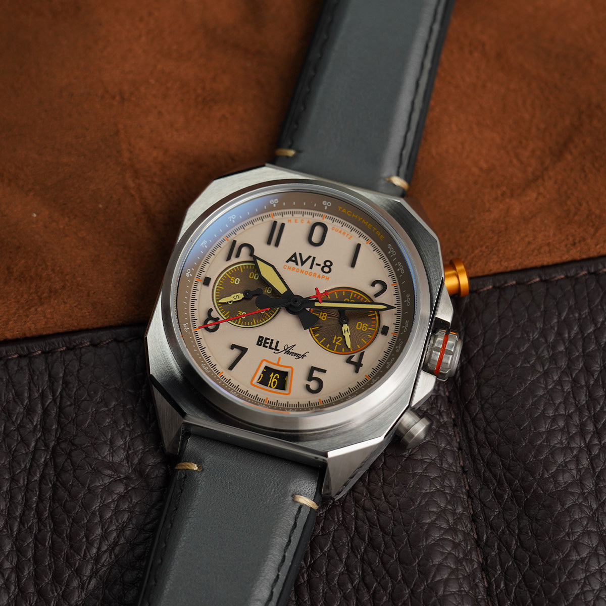 AVI-8 BELL X-1 Machbuster Chronograph Camel Brown
