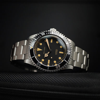 Baltany Retro Diver Watch D3043AB Stainless Steel Bracelet