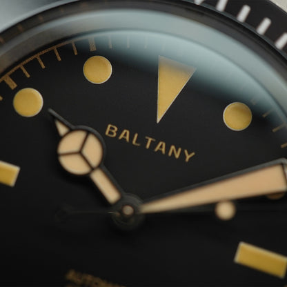 Baltany Retro Diver Watch D3043AB Stainless Steel Bracelet