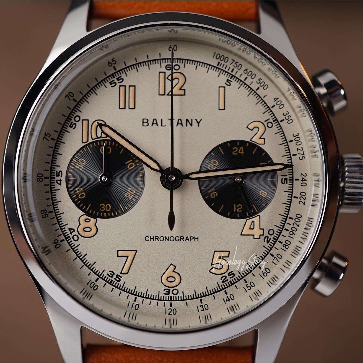 Baltany Retro Chronograph S205034 39mm Cream Dial - Horology Story Youtube Store