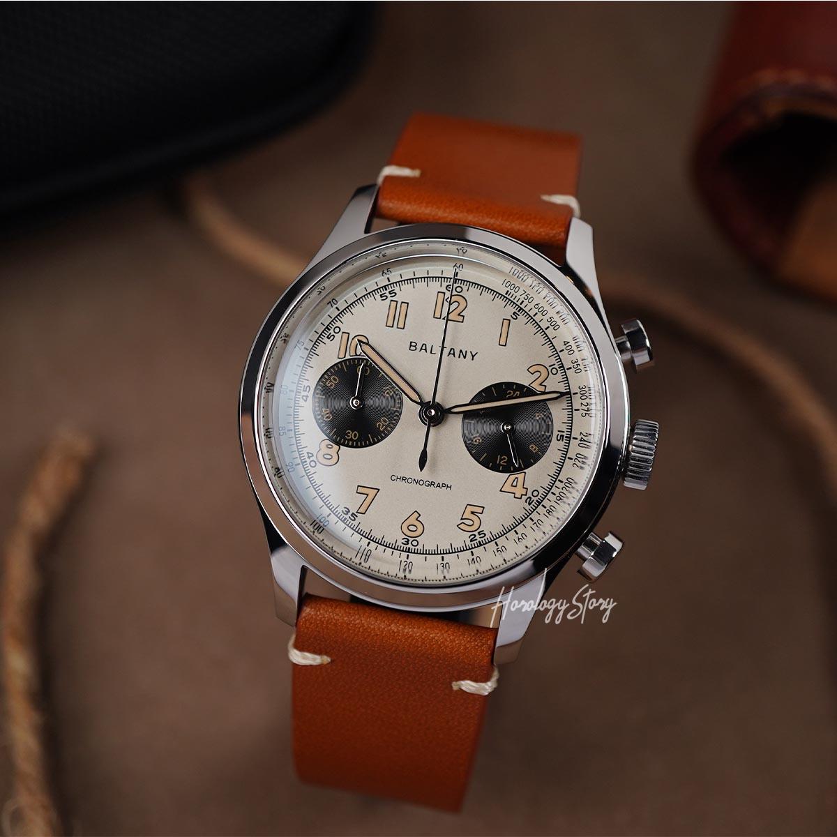 Baltany Retro Chronograph S205034 39mm Cream Dial - Horology Story Youtube Store