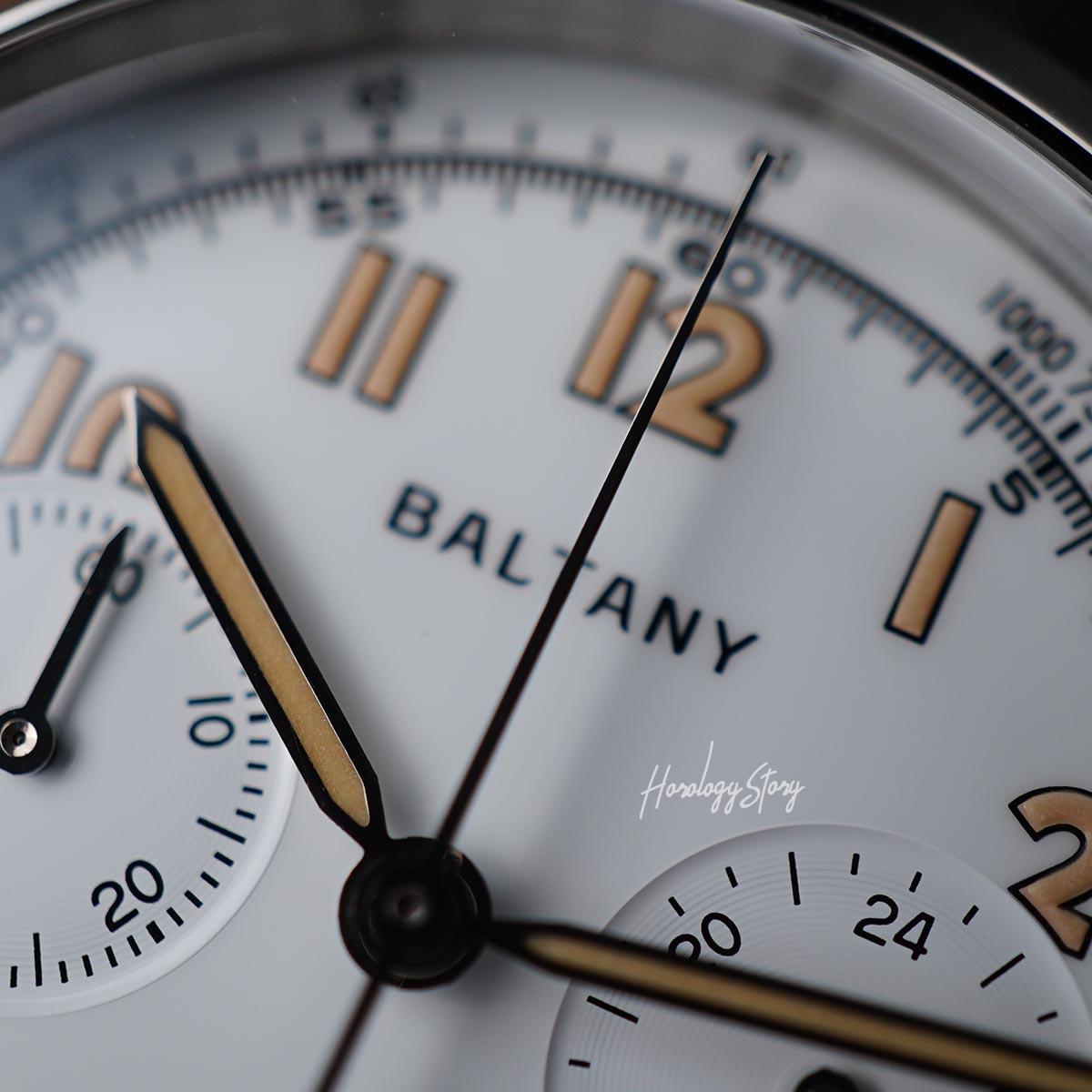 Baltany Retro Chronograph S205034 39mm White Dial - Horology Story Youtube Store