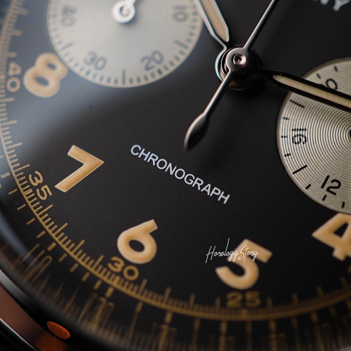 Baltany Retro Chronograph S205034 39mm Black Dial - Horology Story Youtube Store