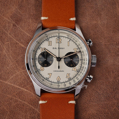 Baltany Retro Chronograph S205034 39mm Cream Dial - Horology Story Youtube Store