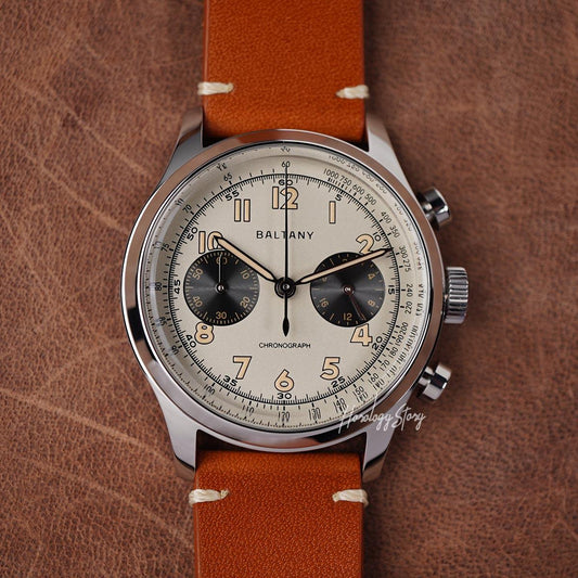 Baltany Retro Chronograph S205034 39mm Cream Dial - Horology Story Youtube Store