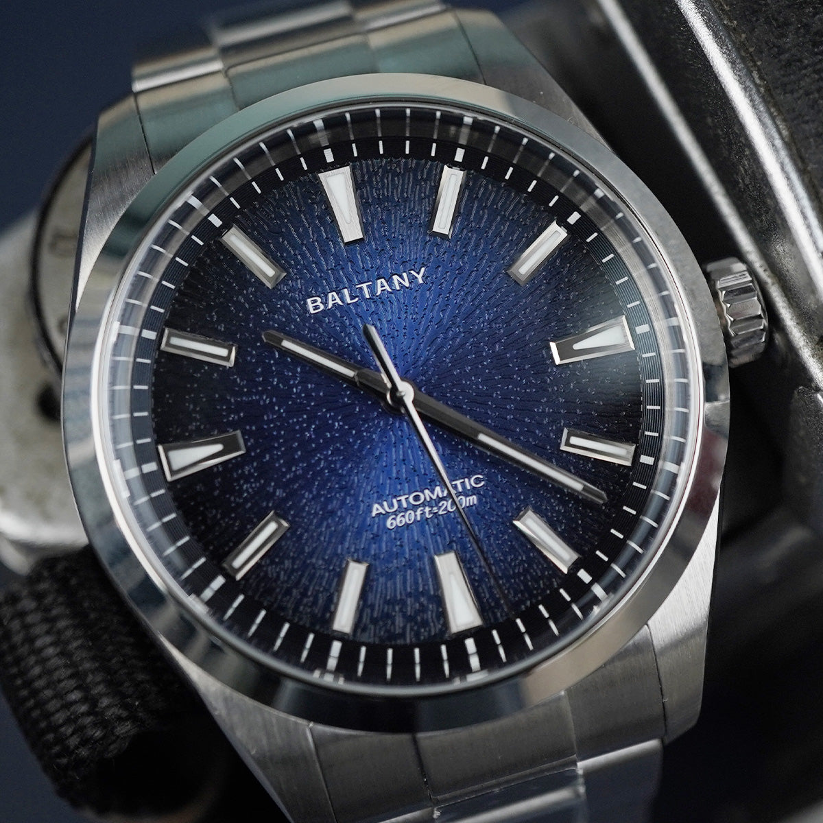 Baltany 3D Smoked Dial S4105 39mm Blue Dial