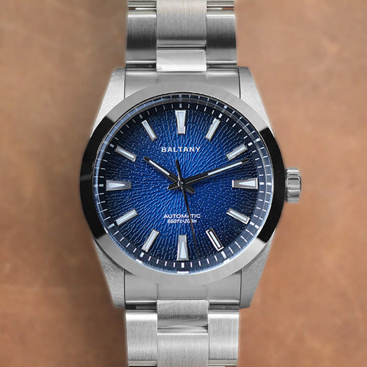 Baltany 3D Smoked Dial S4105 39mm Blue Dial