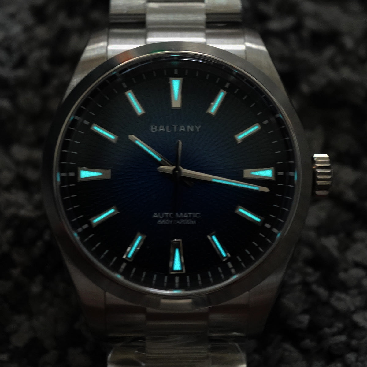 Baltany 3D Smoked Dial S4105 39mm Blue Dial