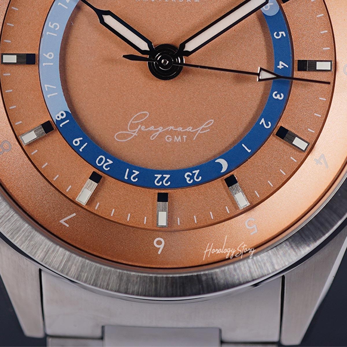 Batavi Geograaf Arctic Down Salmon Dial - Horology Story Youtube Store